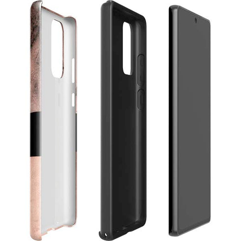 Rose Gold and Black Marble Galaxy Note20 5G Pro Case