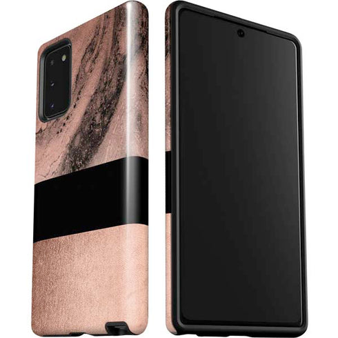 Rose Gold and Black Marble Galaxy Note20 5G Pro Case