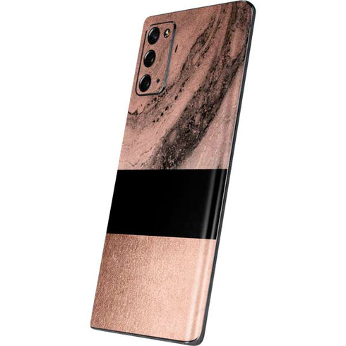 Rose Gold and Black Marble Galaxy Note20 5G Skin