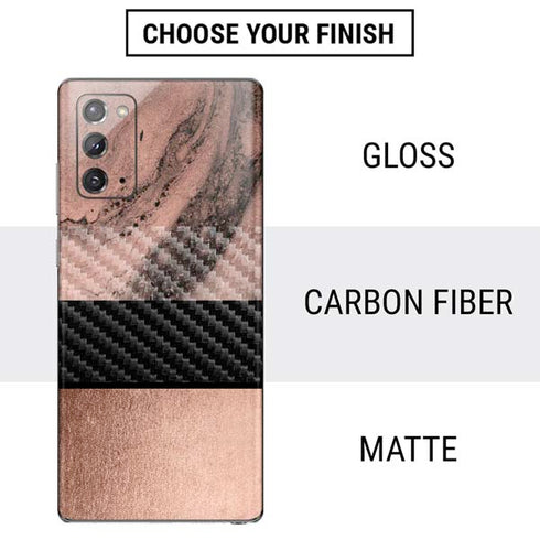 Rose Gold and Black Marble Galaxy Note20 5G Skin
