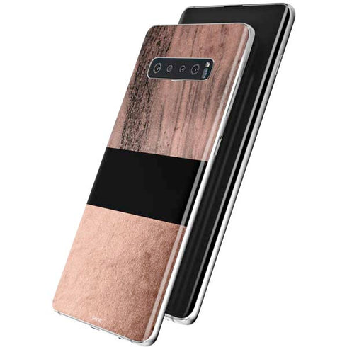 Rose Gold and Black Marble Galaxy S10 Plus Skin