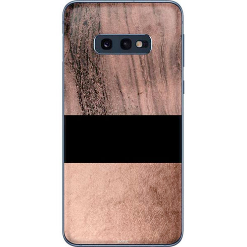 Rose Gold and Black Marble Galaxy S10e Skin