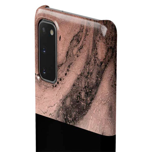 Rose Gold and Black Marble Galaxy S20 Lite Case
