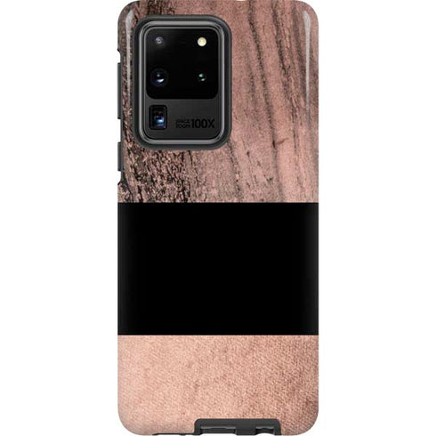 Rose Gold and Black Marble Galaxy S20 Ultra 5G Pro Case