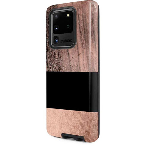 Rose Gold and Black Marble Galaxy S20 Ultra 5G Pro Case