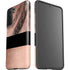 Rose Gold and Black Marble Galaxy S21 FE Pro Case