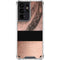 Rose Gold and Black Marble Galaxy S21 Ultra 5G Clear Case