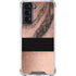 Rose Gold and Black Marble Galaxy S22 Clear Case