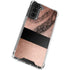 Rose Gold and Black Marble Galaxy S22 Clear Case