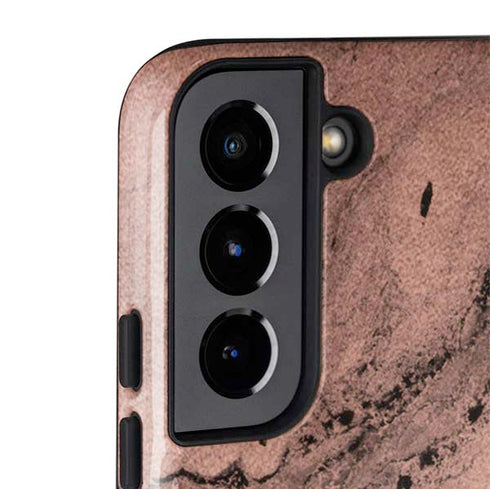 Rose Gold and Black Marble Galaxy S22 Pro Case