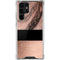 Rose Gold and Black Marble Galaxy S22 Ultra Clear Case