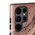 Rose Gold and Black Marble Galaxy S22 Ultra Pro Case