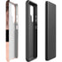Rose Gold and Black Marble Galaxy S22 Ultra Pro Case