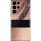 Rose Gold and Black Marble Galaxy S22 Ultra Skin