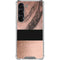 Rose Gold and Black Marble Galaxy S23 Clear Case