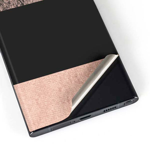Rose Gold and Black Marble Galaxy S23 Ultra Skin