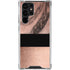 Rose Gold and Black Marble Galaxy S24 Ultra Clear Case