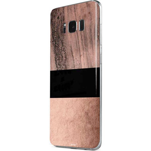 Rose Gold and Black Marble Galaxy S8 Skin