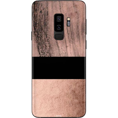 Rose Gold and Black Marble Galaxy S9 Plus Skin