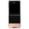 Rose Gold and Black Marble Galaxy Z Flip5 5G Clear Case