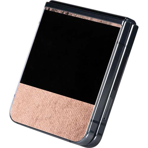 Rose Gold and Black Marble Galaxy Z Flip5 5G Skin