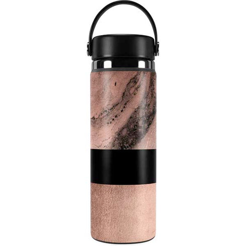 Rose Gold and Black Marble Hydro Flask 20oz Wide Mouth Skin