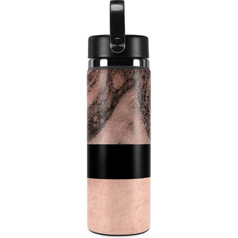 Rose Gold and Black Marble Hydro Flask 20oz Wide Mouth Skin