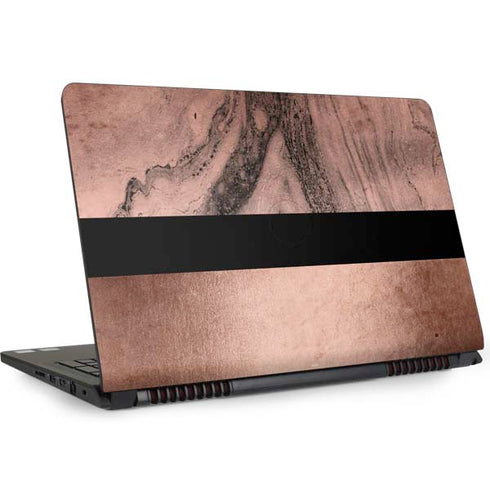 Rose Gold and Black Marble Dell Inspiron Skin