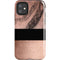 Rose Gold and Black Marble iPhone 11 Impact Case