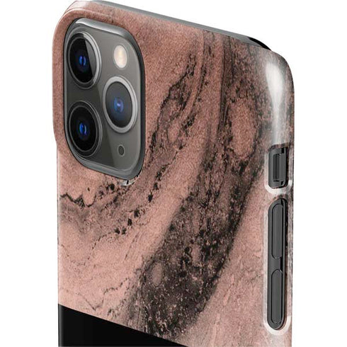 Rose Gold and Black Marble iPhone 11 Pro Lite Case