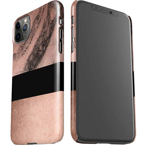 Rose Gold and Black Marble iPhone 11 Pro Max Lite Case