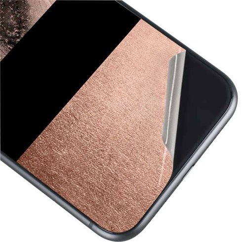 Rose Gold and Black Marble iPhone 11 Skin