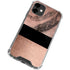 Rose Gold and Black Marble iPhone 12 Clear Case