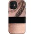 Rose Gold and Black Marble iPhone 12 Impact Case