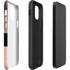 Rose Gold and Black Marble iPhone 12 Impact Case