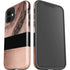 Rose Gold and Black Marble iPhone 12 Impact Case