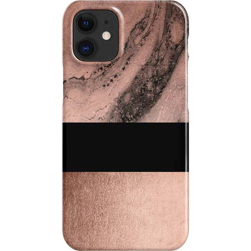 Rose Gold and Black Marble iPhone 12 Mini Lite Case