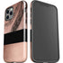 Rose Gold and Black Marble iPhone 12 Pro Impact Case