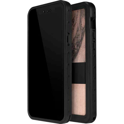 Rose Gold and Black Marble iPhone 12 Pro Max Waterproof Case
