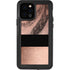 Rose Gold and Black Marble iPhone 12 Pro Waterproof Case