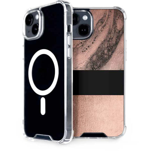 Rose Gold and Black Marble iPhone 13 MagSafe Case