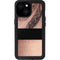 Rose Gold and Black Marble iPhone 13 Mini Waterproof Case