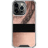 Rose Gold and Black Marble iPhone 13 Pro Clear Case