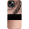 Rose Gold and Black Marble iPhone 14 Plus Impact Case
