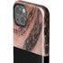 Rose Gold and Black Marble iPhone 15 Plus Impact Case