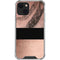 Rose Gold and Black Marble iPhone 14 Plus Clear Case