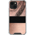 Rose Gold and Black Marble iPhone 14 Plus Clear Case