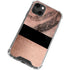 Rose Gold and Black Marble iPhone 14 Plus Clear Case