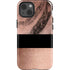 Rose Gold and Black Marble iPhone 15 Impact Case