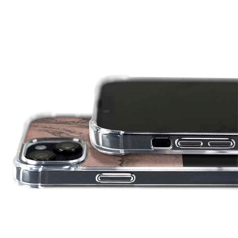 Rose Gold and Black Marble iPhone 14 Plus MagSafe Case